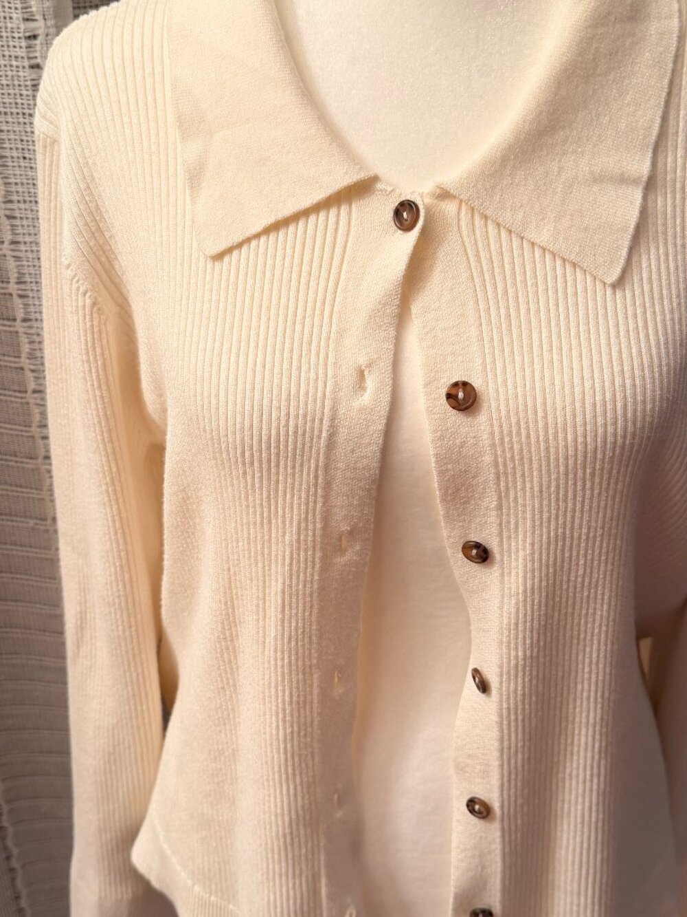 lightweight cream sweater
